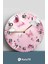 Mdf Duvar Saati Pembe Kelebek Desenli – 33X33 cm SDW393 1