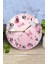 Mdf Duvar Saati Pembe Kelebek Desenli – 33X33 cm SDW393 3