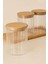 Borosilikat Cam Bambu Stantlı ve Bambu Kapaklı Optik Çizgili Baharatlık Seti 430 Ml( ALG11520) 2