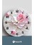 Mdf Duvar Saati Pembe Gül Desenli – 33X33 cm SDW385 1
