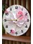 Mdf Duvar Saati Pembe Gül Desenli – 33X33 cm SDW385 2