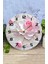 Mdf Duvar Saati Pembe Gül Desenli – 33X33 cm SDW385 3