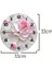Mdf Duvar Saati Pembe Gül Desenli – 33X33 cm SDW385 6