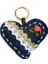 3242 El Yapımı Kalp Model Dantel Şerit ve Gül Motif Anahtarlık 1
