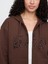 Kadın Kahverengi Gap Logo Fleece Fermuarlı Sweatshirt 3