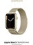 Apple Watch Seri 2/3/4/5/6/7/8/9/se 38MM-40MM-41MM Uyumlu Milano Hasır Metal Kordon 1