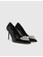 Anessa Hakiki Rugan Deri Siyah Kadın Topuklu Ayakkabı 1