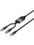 DUO POWER 100W Çift Uçlu, Type-C To Type-C + Type-C Şarj Kablosu, Örgü Tasarım, 1.2 Metre, Siyah 4