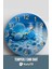 Mavi Deniz Kabuklu 3D Görünümlü Temperli Cam Saat – 33 cm CSDW379 2