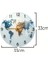 Dünya Haritası Desenli 3D Görünümlü Temperli Cam Saat – 33 cm CSDW369 6