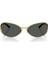 ve 2285 100287 64 Kadın Oval Gold Metal Güneş Gözlüğü 2