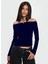 Madonna Yaka Yırtmaç Detaylı Uzun Kollu Bluz 8