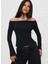 Madonna Yaka Yırtmaç Detaylı Uzun Kollu Bluz 5