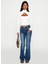 Kadın Uzun Kollu Cut Out Bluz – Çapraz Yaka, Crop Fit, Esnek Kumaş 2
