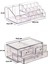 3 Katlı 3 Çekmeceli Kozmetik Düzenleyici Akrilik Makyaj Organizeri Fırça Ruj Takı Saklama Kutusu 4