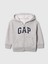 Erkek Bebek Gri Gap Logo Fermuarlı Sweatshirt 1