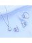 Etrafı Pırıltılı Taşlarla Çevrili Kare Montür Sky Diamond Gümüş Set 4
