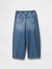 Kız Bebek Mavi Wide Leg Denim Pantolon 3
