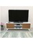 Beyaz-Ceviz TV Sehpası ve Ünitesi – Suntalam Melamin, Ceviz Kapaklı, 120x42x30 cm, Şık Tasarım 4