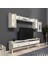 Ponnyct 180 cm Tv Ünitesi Takımı Beyaz Altın 4