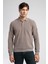 Newblend Erkek Polo Yaka Sweatshirt Koyu Bej 3