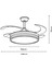 Tavan Vantilatörü Pervaneli Avize Kumandalı Açılır-Kapanır Gizlinebilir Kanat Üç Işık Rengi 15 3