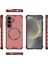Samsung Galaxy S24 Manyetik Kılıf Petek Tpu+Pc Düşmeye Karşı Telefon Kılıfı-Kırmızı (Yurt Dışından) 4