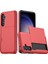 Samsung Galaxy S25 Kılıf Kart Tutucu Tpu+Pc Telefon Arka Kapağı-Kırmızı (Yurt Dışından) 1