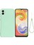 Samsung Galaxy A04 4g (164,4 x 76,3 x 9,1 Mm) Sıvı Silikon Telefon Kılıfı Çizilmez Yumuşak Elyaf Astarlı Kamera Koruma Kılıfı Kayışlı-Yeşil (Yurt Dışından) 1