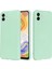 Samsung Galaxy A04 4g (164,4 x 76,3 x 9,1 Mm) Sıvı Silikon Telefon Kılıfı Çizilmez Yumuşak Elyaf Astarlı Kamera Koruma Kılıfı Kayışlı-Yeşil (Yurt Dışından) 2