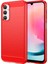 Samsung Galaxy A24 4g (162,1 x 77,6 x 8,3 Mm) Çizilmez Telefon Kılıfı Karbon Fiber Doku Fırçalanmış Yüzey Koruyucu Arka Kapak-Kırmızı (Yurt Dışından) 1