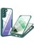 Pet Ekran Koruyucu + Akrilik + Tpu Kılıf Darbeye Dayanıklı Çok Yönlü Koruma Telefon Kılıfı Samsung Galaxy S22 + 5g - Gece Yarısı Yeşili (Yurt Dışından) 1