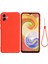 Samsung Galaxy A04 4g (164,4 x 76,3 x 9,1 Mm) Sıvı Silikon Telefon Kılıfı Çizilmez Yumuşak Elyaf Astarlı Kamera Koruma Kılıfı Kayışlı-Kırmızı (Yurt Dışından) 1