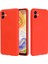 Samsung Galaxy A04 4g (164,4 x 76,3 x 9,1 Mm) Sıvı Silikon Telefon Kılıfı Çizilmez Yumuşak Elyaf Astarlı Kamera Koruma Kılıfı Kayışlı-Kırmızı (Yurt Dışından) 2