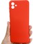 Samsung Galaxy A04 4g (164,4 x 76,3 x 9,1 Mm) Sıvı Silikon Telefon Kılıfı Çizilmez Yumuşak Elyaf Astarlı Kamera Koruma Kılıfı Kayışlı-Kırmızı (Yurt Dışından) 4