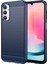 Samsung Galaxy A24 4g (162,1 x 77,6 x 8,3 Mm) Çizilmez Telefon Kılıfı Karbon Fiber Doku Fırçalanmış Yüzey Koruyucu Arka Kapak-Mavi (Yurt Dışından) 1