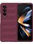 Samsung Galaxy Z Fold4 5g Telefon Kılıfı Sert Pc Darbeye Dayanıklı Kapak-Şarap Kırmızısı (Yurt Dışından) 2