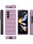 Samsung Galaxy Z Fold4 5g Telefon Kılıfı Sert Pc Darbeye Dayanıklı Kapak-Açık Mor (Yurt Dışından) 5