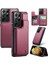Samsung Galaxy S21 Ultra 5g Telefon Kılıfı Caseme C22 Deri Arka Kapak Rfıd Engelleme Kart Yuvaları Ile-Kırmızı (Yurt Dışından) 1