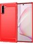 1.8mm Fırçalanmış Tasarım Karbon Fiber Doku Yumuşak Tpu Çizilmez Kapak Kılıfı Samsung Galaxy Note 10 4g/5g-Kırmızı (Yurt Dışından) 1