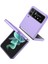 Samsung Galaxy Z Flip4 5g Ayarlanabilir Kickstand Düşmeye Karşı Katlanır Pc Telefon Kılıfı Araç Montajı Metal Levha-Mor (Yurt Dışından) 2