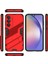 Samsung Galaxy A35 5g Kılıf Ince Tpu+Pc Telefon Kılıfı Görünmez Ayaklı-Kırmızı (Yurt Dışından) 4
