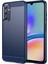 Samsung Galaxy A05S 4g Kılıfı Fırçalanmış Tpu Telefon Kılıfı Karbon Fiber Dokulu-Mavi (Yurt Dışından) 1