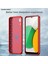 Samsung Galaxy A03 Core Için 1.8mm Tpu Kılıf, Fırçalanmış Yüzey Karbon Fiber Doku Parmak Izi Önleyici Arka Kapak-Kırmızı (Yurt Dışından) 5