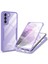 Pet Ekran Koruyucu + Akrilik + Tpu Tam Kaplama Hibrit Telefon Kılıfı Samsung Galaxy S22 5g-Mor (Yurt Dışından) 1