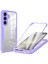 Samsung Galaxy S24 Fe Kılıf Akrilik+Tpu Şeffaf Telefon Kılıfı Pet Ekran Filmi-Mor (Yurt Dışından) 1