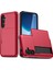 Samsung Galaxy A36 5g Kılıf Kart Tutucu Tpu+Pc Telefon Arka Kapağı-Kırmızı (Yurt Dışından) 1