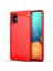1.8mm Isı Dağıtıcı Tpu Kılıf Tam Fırçalanmış Yüzey Kaplaması Karbon Fiber Doku Telefon Kılıfı Samsung Galaxy A71 4g SM-A715-KIRMIZI (Yurt Dışından) 1