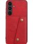 Samsung Galaxy S24 Fe Kılıf Kart Yuvaları Kickstand Deri+Tpu Telefon Kılıfı-Kırmızı (Yurt Dışından) 1