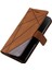 Samsung Galaxy A15 4g Cüzdan Kılıf Pu Deri Telefon Arka Kapak Çizgiler Baskılı-Kahverengi (Yurt Dışından) 4